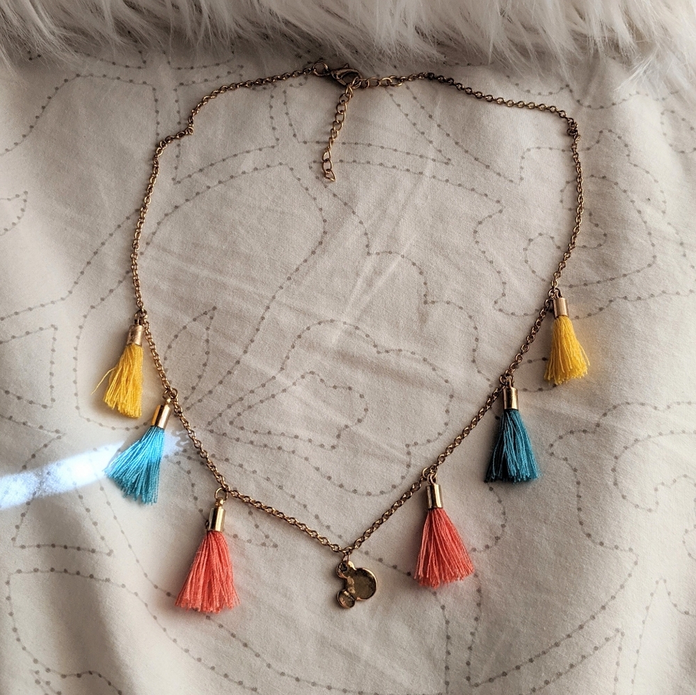 Disney Mickey Mouse Tassle Choker Necklace